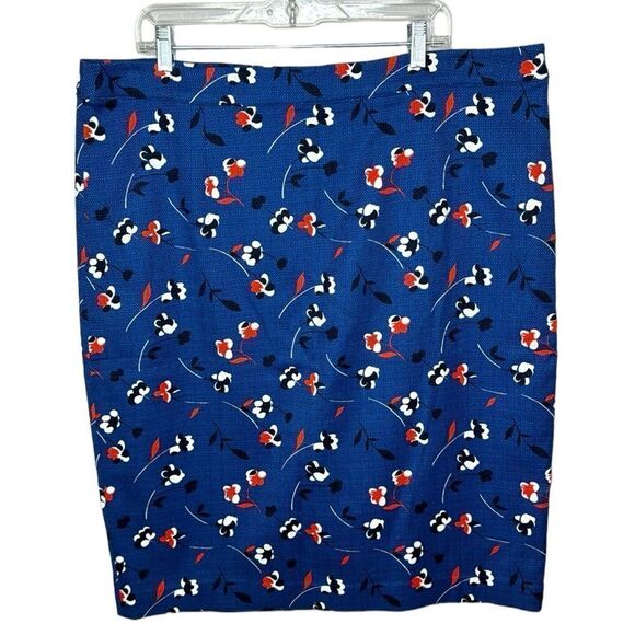 Boden Blue Floral Skirt. Size 18L. NWT. - Picture 1 of 6
